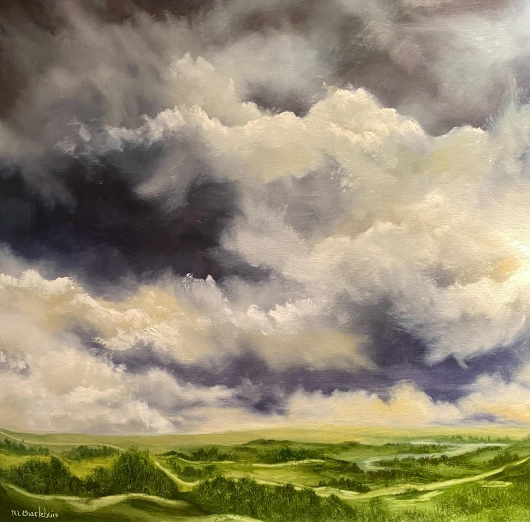 Que la vérité, huile de René-Lyne Charlebois
